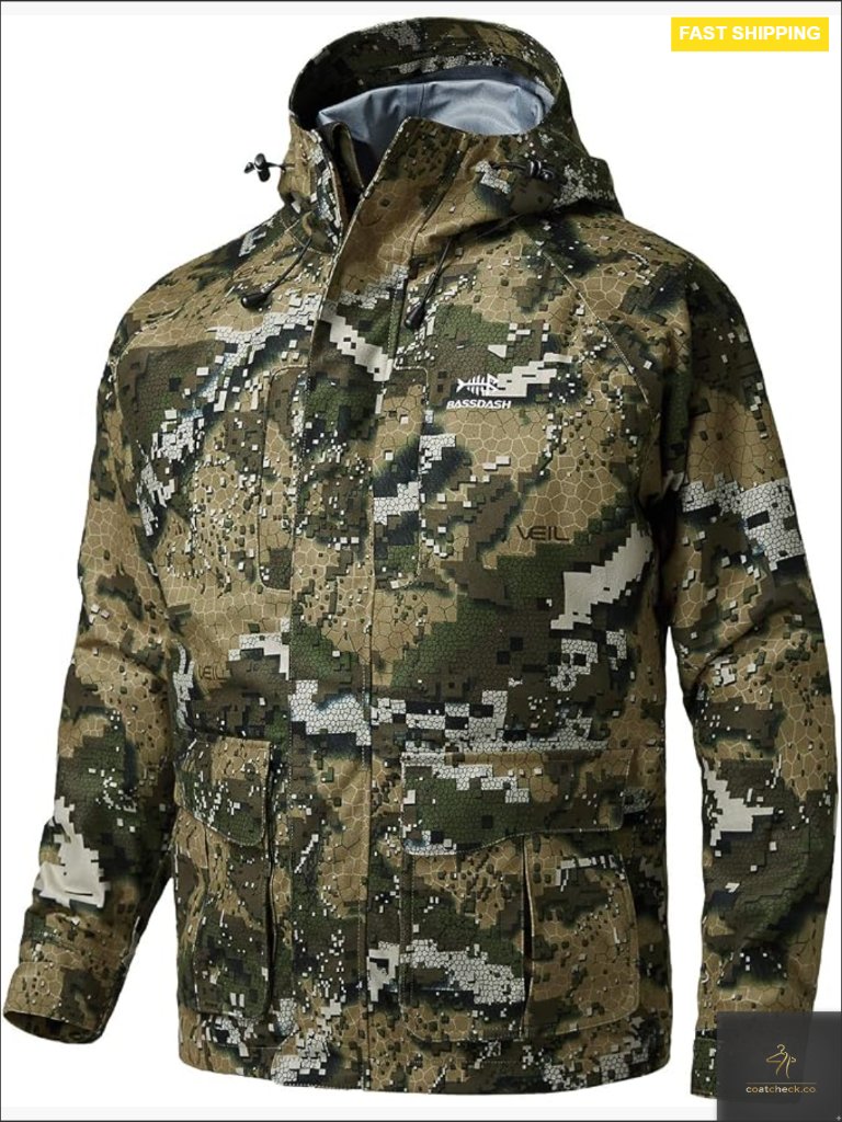 Men's Waterproof Fishing Hunting Jacket Silent Outer Fabric Breathable Wading